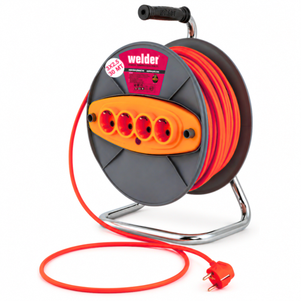 Welder 3x2.5 30 Metre Makaralı Kablo.