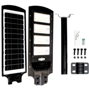Welder 200W Solar Sokak Lambası 6500K IP65 Sensörlü Uzaktan Kumandalı Güneş Enerjili LED Aydınlatma